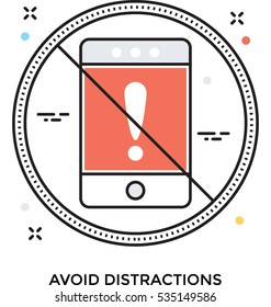 Avoid Distractions Vector Icon
