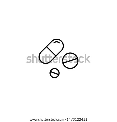 Avoid drugs line icon design. No drugs, pills.