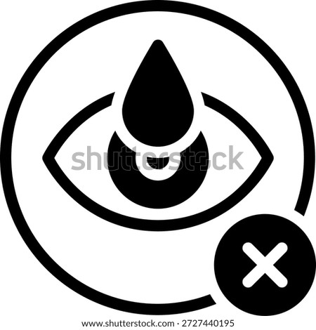 avoid eye contact glyph icon illustration vector
