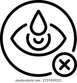 Evite el contacto visual Icono de línea Ilustración Vector