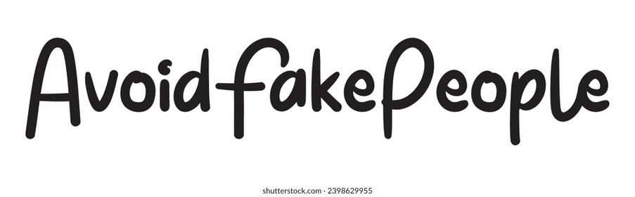 avoid fake people text on white background.