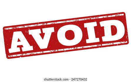 Avoid grunge rubber stamp on white background, vector illustration