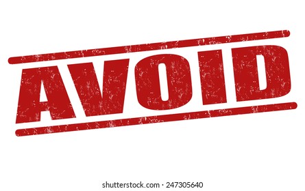 Avoid grunge rubber stamp on white background, vector illustration