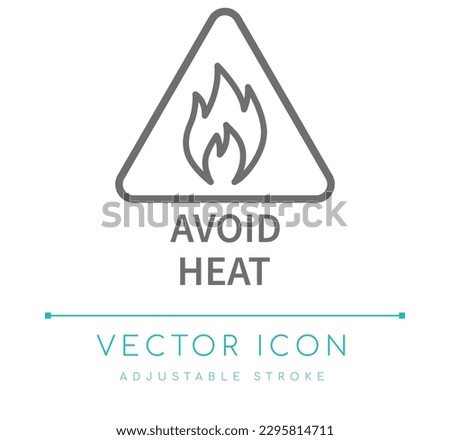 Avoid Heat Jewelry Care Vector Line Icon