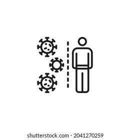 Avoid Risk Places icon in vector. Logotype