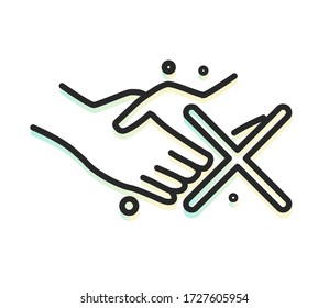 Avoid Shaking Hands - Icon as EPS 10 File