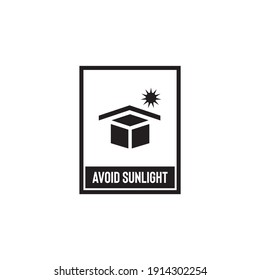 Avoid Sun Light Packaging Icon Symbol Sign Vector