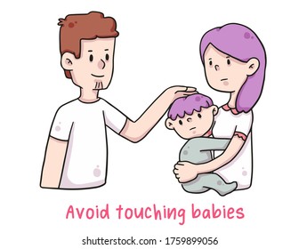 evitar tocar dibujos animados de bebés