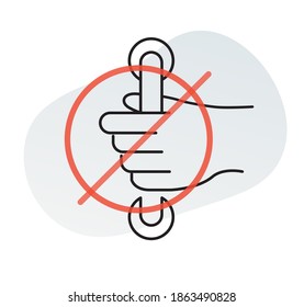 Avoid Touching Door Handle - Icon as EPS 10 File