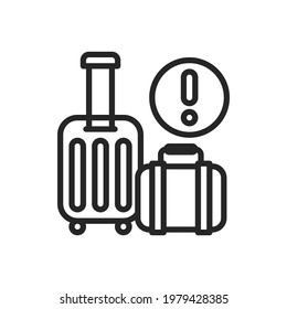 Evitar viajar a áreas de brotes de enfermedades encontece iconos. Ilustración vectorial. Trazo editable. Icono aislado adecuado para web, infografías, interfaz y aplicaciones.