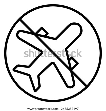 Avoid Traveling Vector Icon Signifying Travel Advisory Alert