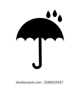 avoid water packaging symbol icon vector. umbrella and water icon