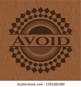 Avoid wood signboards. Vector Illustration.