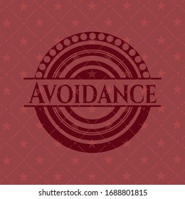 Avoidance realistic red emblem. Vector Illustration. Detailed.