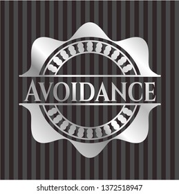 Avoidance silvery shiny badge