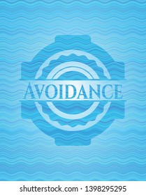 Avoidance water style badge. Vector Illustration. Detailed.