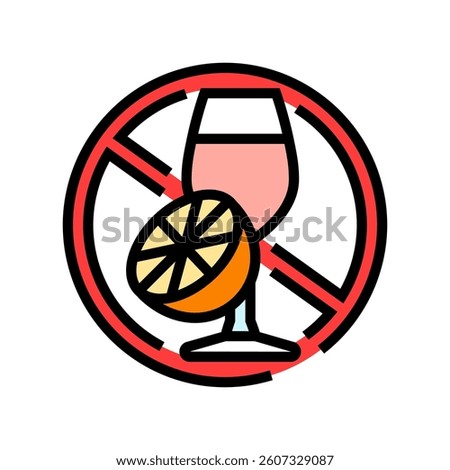 avoiding acidic foods drinks color icon vector. avoiding acidic foods drinks sign. isolated symbol illustration