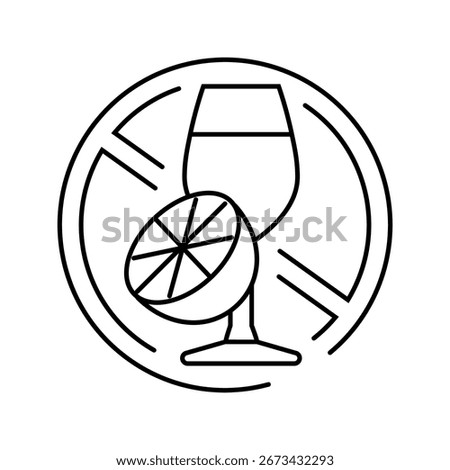 avoiding acidic foods drinks line icon vector. avoiding acidic foods drinks sign. isolated contour symbol black illustration
