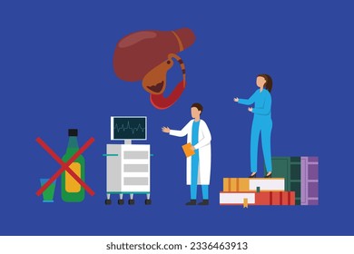Avoiding alcohol for healthy kidney 2d vector illustration concept for banner, website, illustration, landing page, flyer, etc