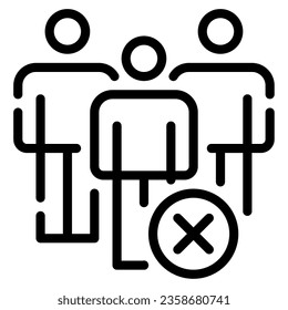 Avoiding Crowds icon Illustration for illustration web, app, infographic, etc