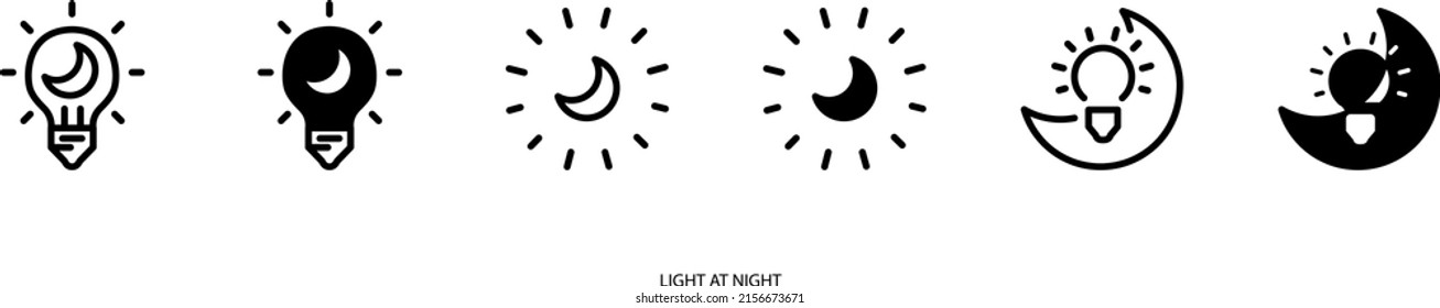 Avoiding light at night icon , vector illustration