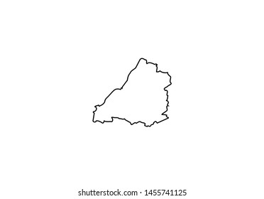 Avon County outline map England region  United Kingdom state country 