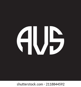 AVS letter logo design on black background. AVS 
creative initials letter logo concept. AVS letter design.