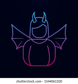 Avtaraka girl demon nolan icon. Simple thin line, outline vector of angel and demon icons for ui and ux, website or mobile application