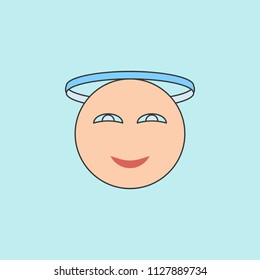 avtarka angela  icon. Element of angel and demon icon for mobile concept and web apps. Filled outline avtarka angela  icon can be used for web and mobile on blue background