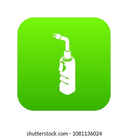 Avto welding torch icon green vector isolated on white background