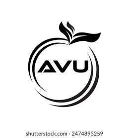 Diseño del logotipo de la letra AVU. AVU Logo monograma simple y moderno. Diseño de Vector de Alfabeto Abstractas AVU.