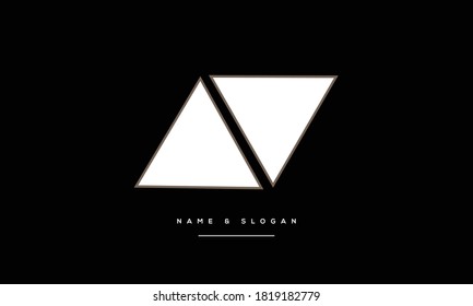 AV,VA ,A ,V  Abstract Letters Logo Monogram