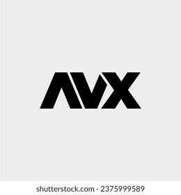 AVX letra inicial monograma tipo de micrografía vector