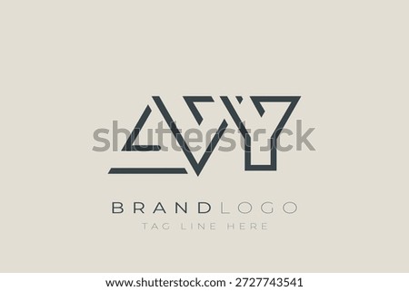 AVY abstract letter logo design. Modern Business Logo Design With Abstract Typography and Contemporary Style