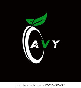 Logotipo minimalista creativo de la letra de AVY. Diseño único del logotipo de la letra del alfabeto de las iniciales del Vector de AVY 