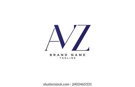 AVZ, AZV, VAZ, VZA, ZVA, ZAV, Abstract initial monogram letter alphabet logo design