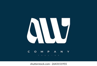 AW Abstract Geometric Logo Design. Modern and elegant logo design with simplistic typography elements, showcasing branding excellence.