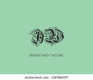 AW Alphabet Buchstaben Initial Monogram Logo WA, A und W