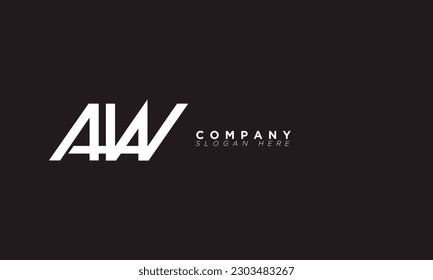 AW Alphabet letters Initials Monogram logo WA, A and W