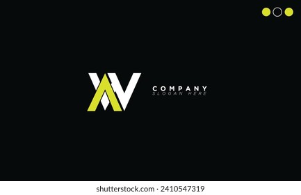 AW Alphabet letters Initials Monogram logo WA, A and W