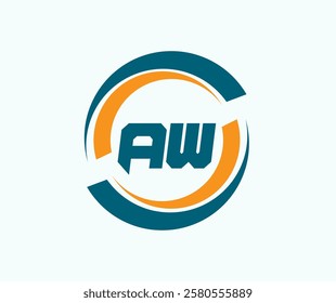 AW AWstract Letter logo Design. AW Initial Logo design Monogram for business and company.AW logo, AW letter logo design.
