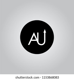 AW UP TO AZ LOGO DESIGN WITH BLACK AND WHITE CREATIVE ICON TEXT LETTER VECTOR.