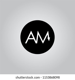 AW UP TO AZ LOGO DESIGN WITH BLACK AND WHITE CREATIVE ICON TEXT LETTER VECTOR.