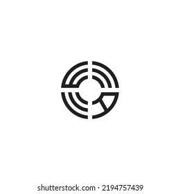 AW circle initial logo concept in high quality professional design that will print well across any print media
