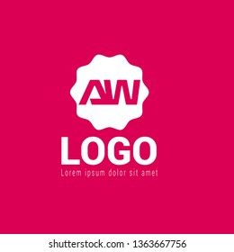 AW company linked letter logo concept. Designed for your web site design, logo, app, UI. initial logo design