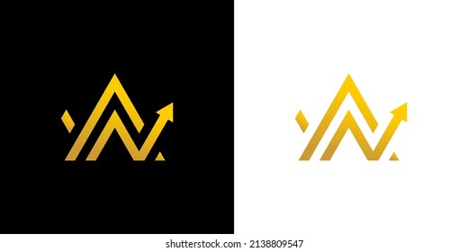 AW aN concepts logo vector graphic abstract template