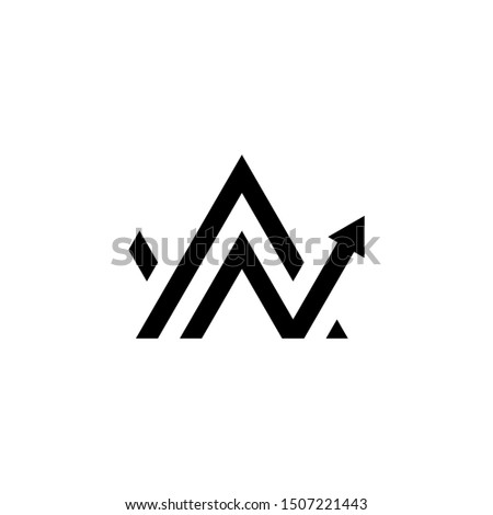 AW aN concepts logo vector graphic abstract template
