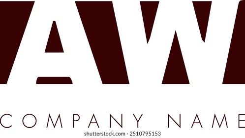AW kreative moderne abstrakte Buchstaben-Logo, Vektordesign. Es wird für Ihr Unternehmen und Ihre Markenidentität geeignet sein.