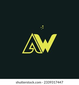 AW creative and modern vector logo design