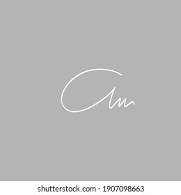 logotipo manuscrito de fondo gris claro
